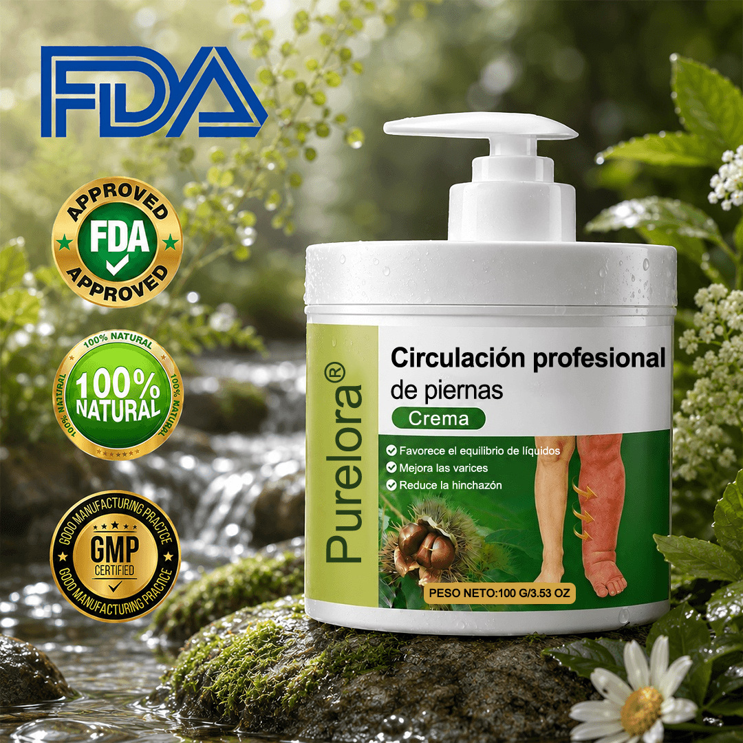 Crema profesional PURELORA® para la circulación de las piernas