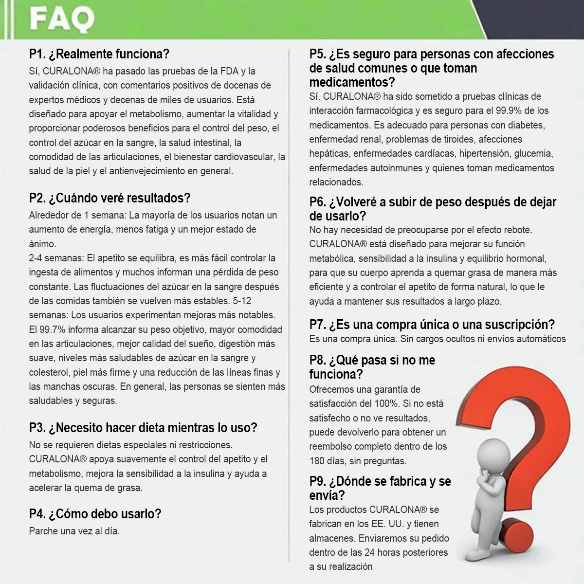 Registrado por la FDA y con certificación GMP ❤️ | Parche metabólico de nanofusión 10 en 1 Curalona® M-B-N | Con respaldo científico | Fórmula 10 en 1 | Resultados en 7 días