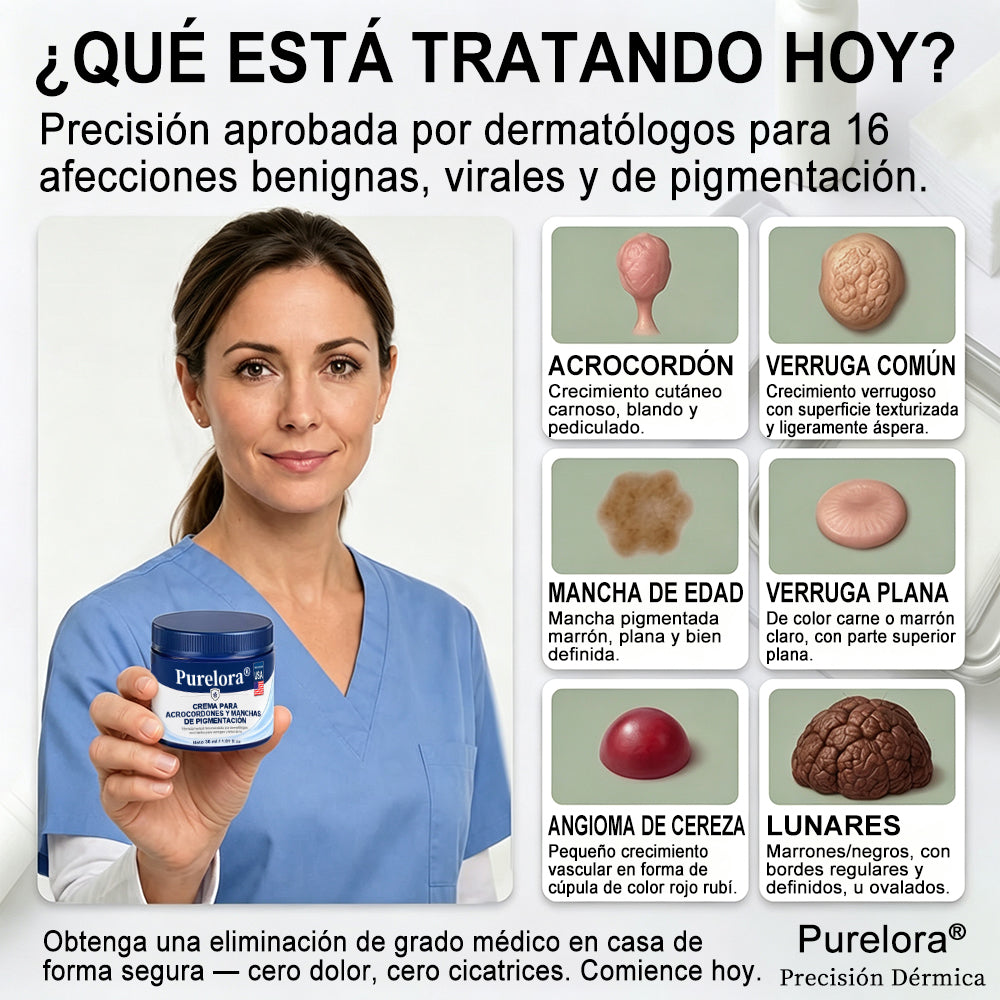Crema PURELORA® para eliminar verrugas cutáneas e imperfecciones en 7 días (fórmula indolora, sin cicatrices) 🌹🌹