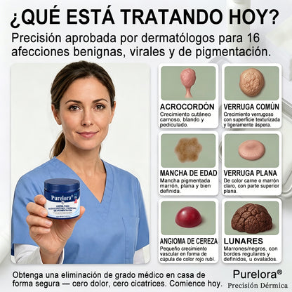 Crema PURELORA® para eliminar verrugas cutáneas e imperfecciones en 7 días (fórmula indolora, sin cicatrices) 🌹🌹