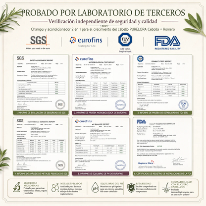 🌿👨‍⚕️ Tienda oficial en EE. UU. 🇺🇸 | 🔥 Champú y acondicionador 2 en 1 PURELORA® de cebolla y romero con complejo activo 15X para el crecimiento capilar: para un cabello con apariencia más gruesa, abundante y fuerte.