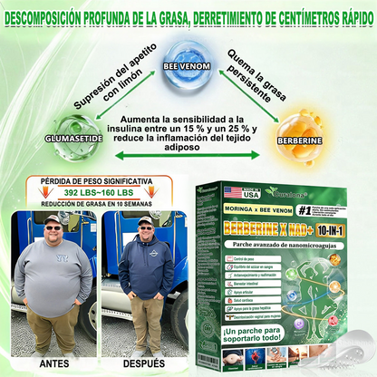 Tienda Oficial de EE. UU. 🇺🇸  | 🧑‍⚕️🩺 Curalona® Moringa · Berberina × NAD+ Parche nanomicron avanzado 10 en 1: resultados visibles en 2 días