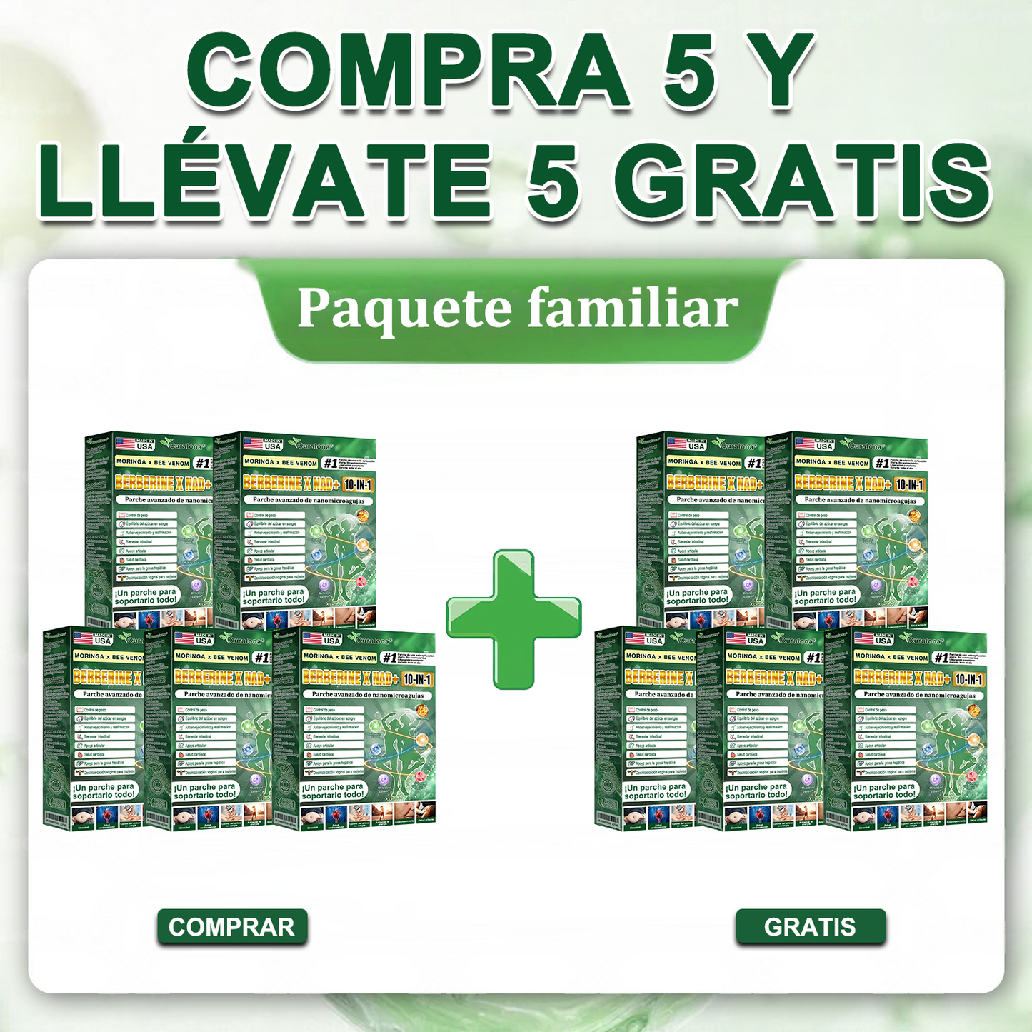 Tienda Oficial de EE. UU. 🇺🇸  | 🧑‍⚕️🩺 Curalona® Moringa · Berberina × NAD+ Parche nanomicron avanzado 10 en 1: resultados visibles en 2 días