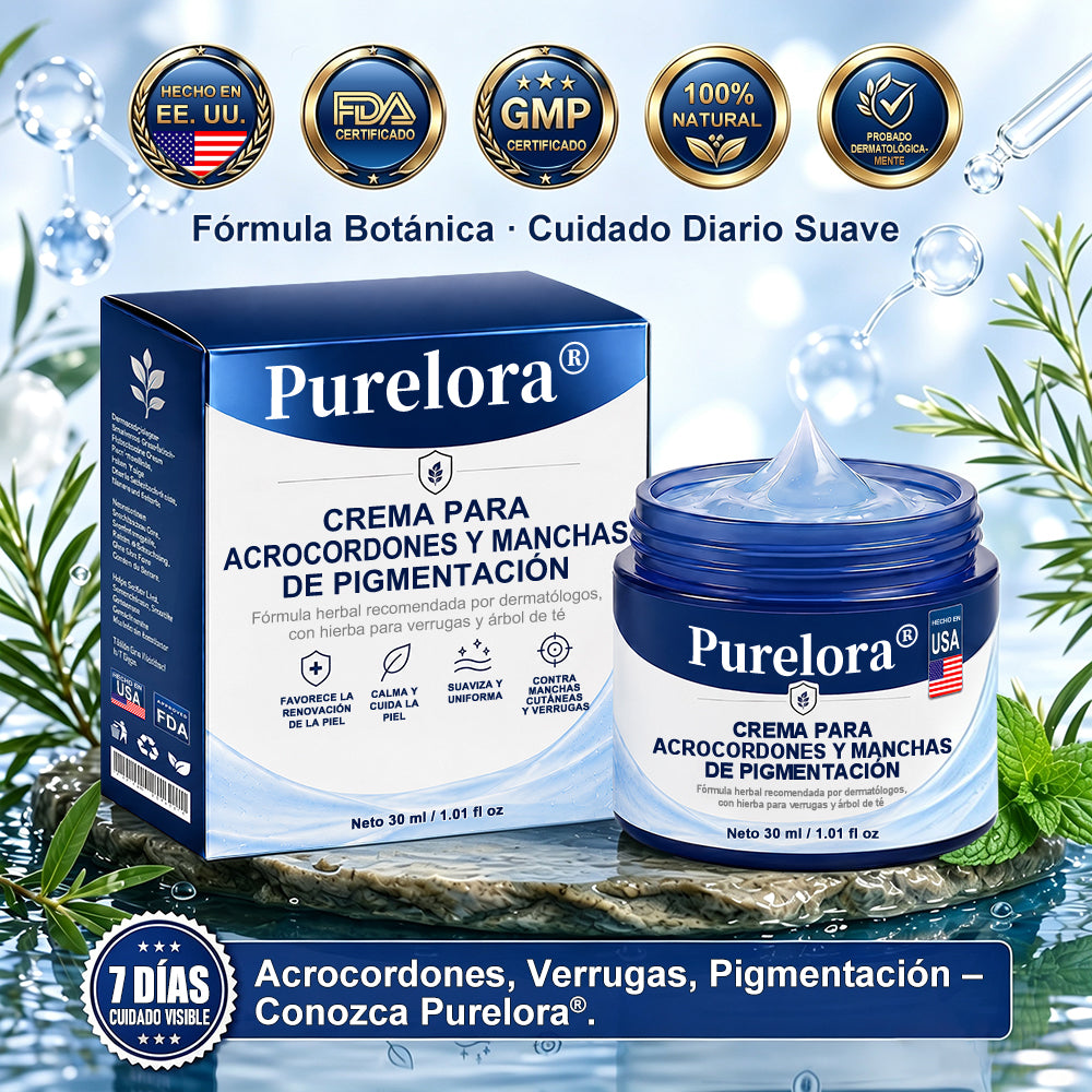 Crema PURELORA® para eliminar verrugas cutáneas e imperfecciones en 7 días (fórmula indolora, sin cicatrices) 🌹🌹