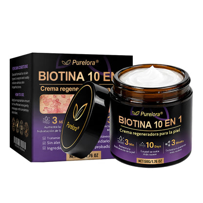 Fabricado y enviado desde EE. UU. 🍁 Purelora® Crema Reparadora de la Piel con Biotina 10 en 1 — Último día de oferta: 75% de descuento