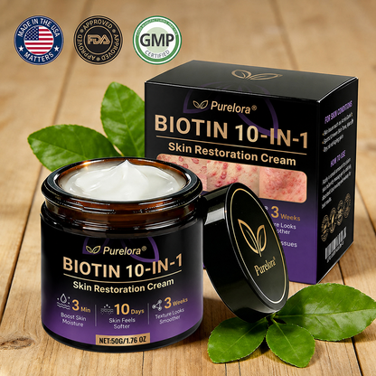 Made and Shipped from the USA 🍁 Purelora® Biotin 10-in-1 Skin Repair Cream — Last Day of Sale: 75% Off