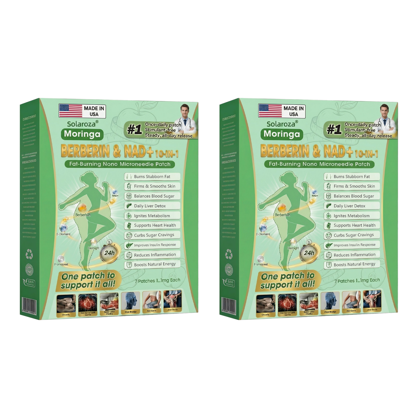Official Solaroza® Centre | 🌎️ High-Precision 10-in-1 Weight Loss Patch with Berberine & NAD+