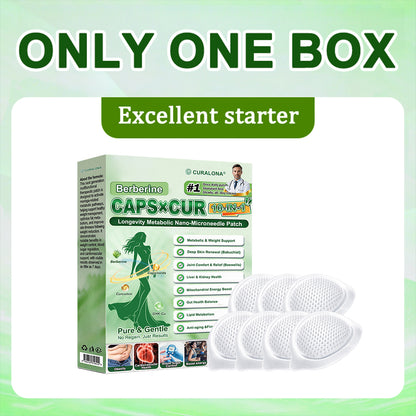 🔥 New Arrival |Curalona® Triple Action Microneedle Patch – Berberine & NAD+ for Metabolic Support, Bakuchiol for Skin Renewal, Boswellia for Joint Comfort – Transdermal Day & Night Microneedle Patch for Women & Men – 7 Patches