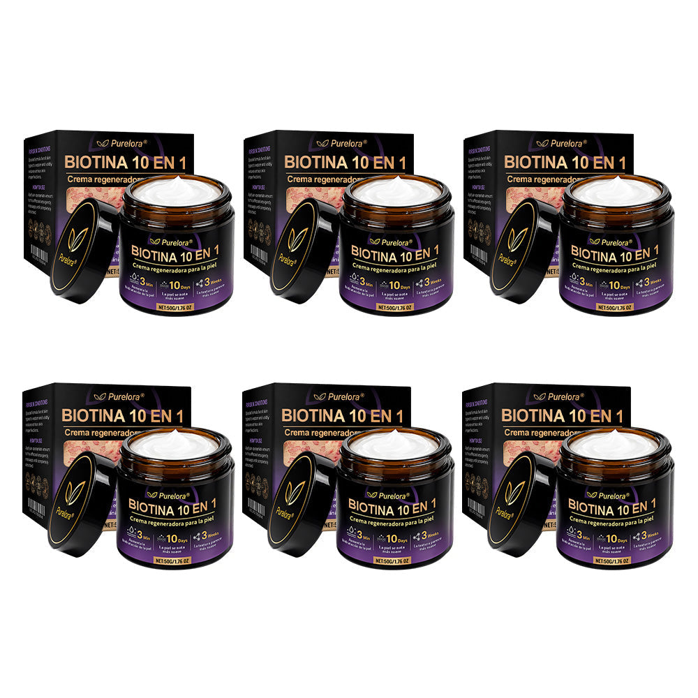 Fabricado y enviado desde EE. UU. 🍁 Purelora® Crema Reparadora de la Piel con Biotina 10 en 1 — Último día de oferta: 75% de descuento