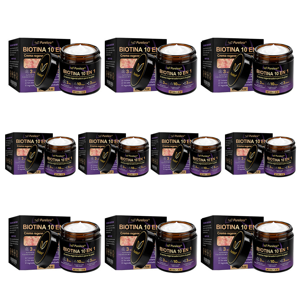 Fabricado y enviado desde EE. UU. 🍁 Purelora® Crema Reparadora de la Piel con Biotina 10 en 1 — Último día de oferta: 75% de descuento