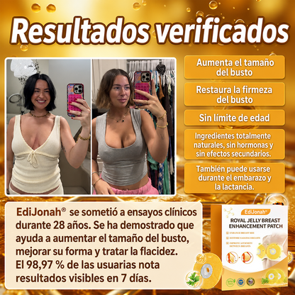 【Tienda Oficial Insignia】𝙀𝙙𝙞𝙟𝙤𝙣𝙖𝙝®🩰 Parche de Aumento de Busto con Jalea Real. Seguro para su uso durante la lactancia.