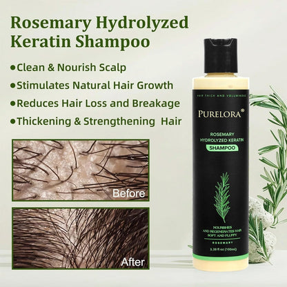 🔥ÚLTIMO DÍA 75% DE DESCUENTO⚡ Champú Purelora® de romero orgánico para el crecimiento del cabello